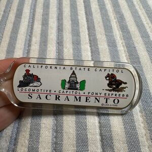 Sacramento California State Capitol Keychain Locomotive Pony Express Luke-A-Tuke